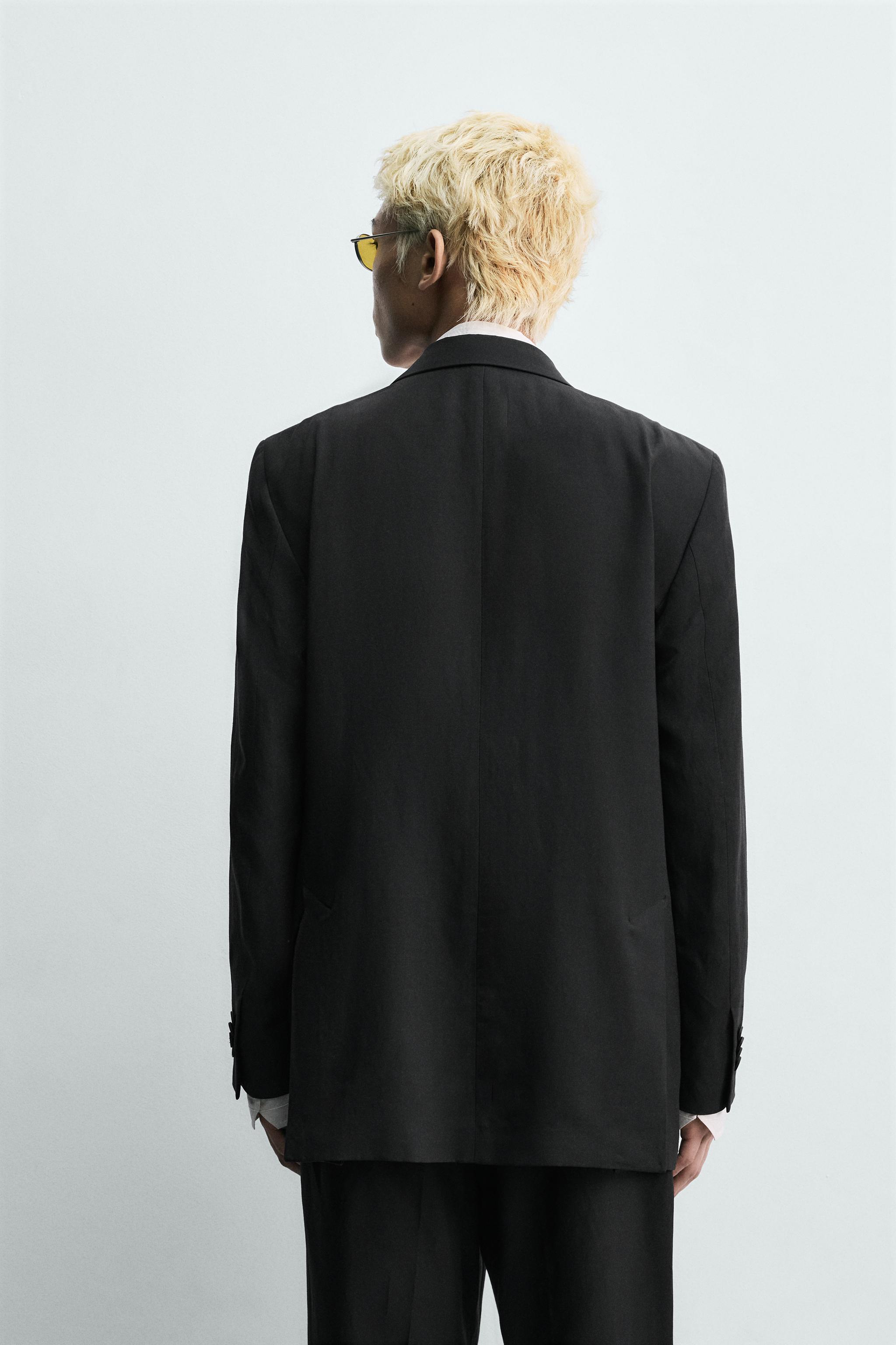 VESTE DE COSTUME RELAXED FIT VISCOSE ET LIN